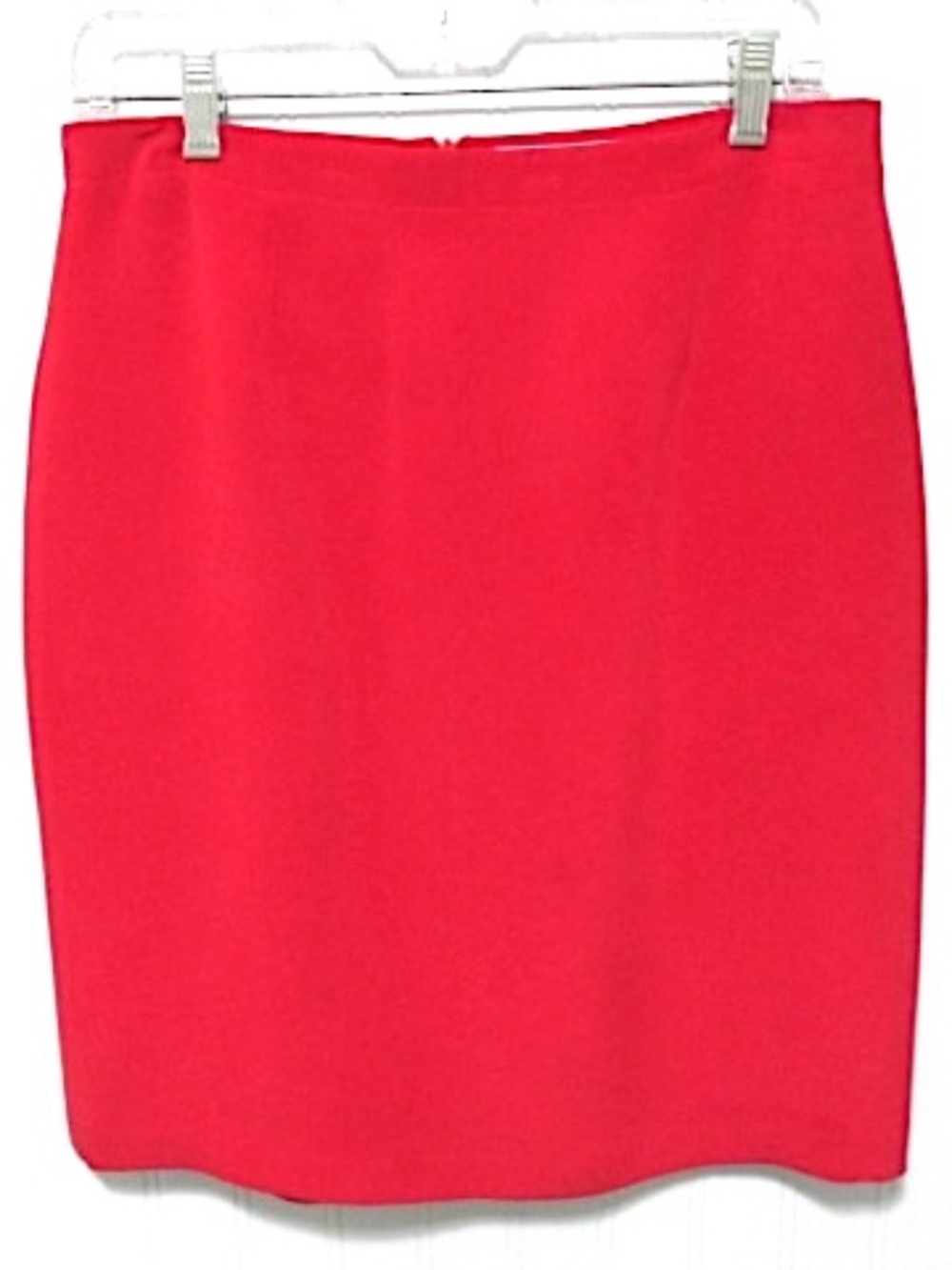 Chaus Red Silk Pencil Skirt, Size 12P